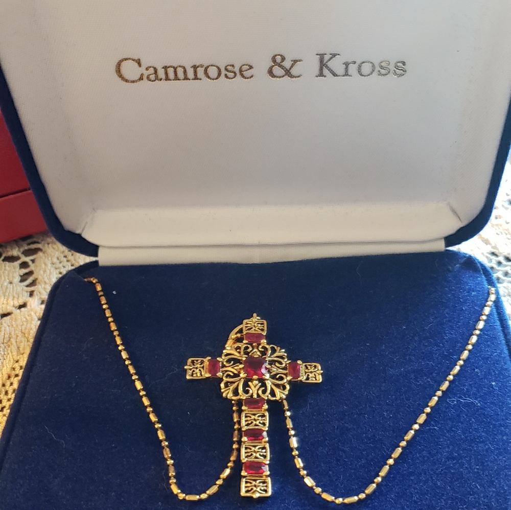 Camrose and KrossJBK Authentic Gold Cross Necklace